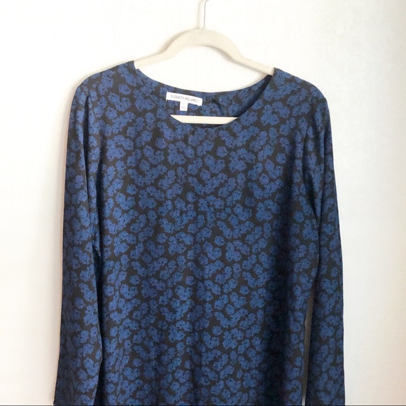 ELIZABETH and James Blue & Black Floral Button Back Maxi Dress L Modest Prairie - Picture 4 of 10